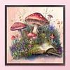 Mushrooms And Books - 11CT Stamped Cross Stitch 50*50cm/19.69*19.69in