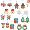 12 Pairs Christmas Diamond Painting Earrings DIY Diamond Art Earrings for Adults