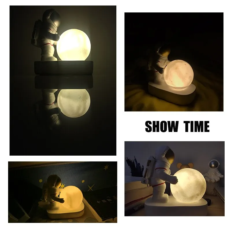 Astronaut Resin Model Decoration Bedside Table Multifunctional Household Night Light Home Decoration Accessories for Living Room