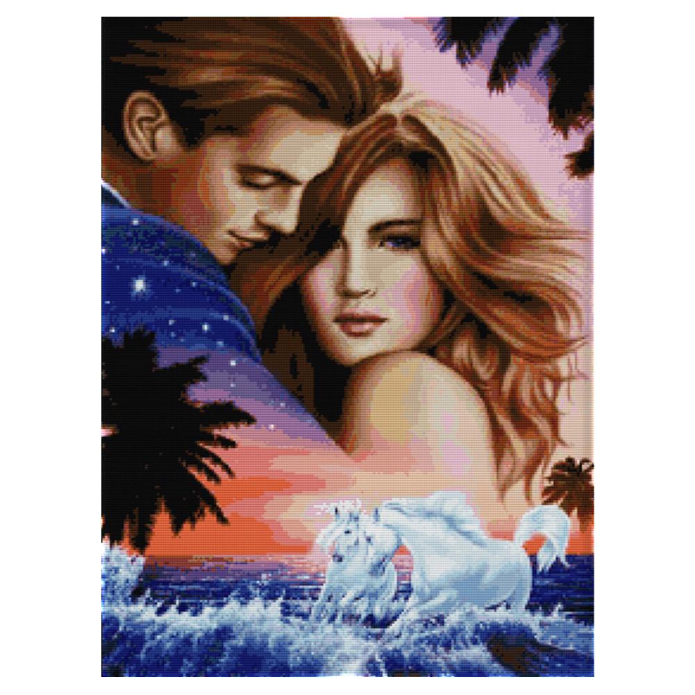 

Dream Couple - 14CT Stamped Cross Stitch - 59*46cm, 501 Original