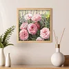 Pink Rose Flower-11CT Stamped Cross Stitch 48*48cm