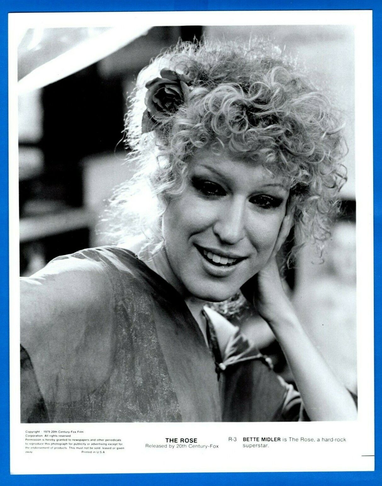 BETTE MIDLER Singer Actress Vintage 8x10 Promo Press News Photo Poster painting 1979 THE ROSE