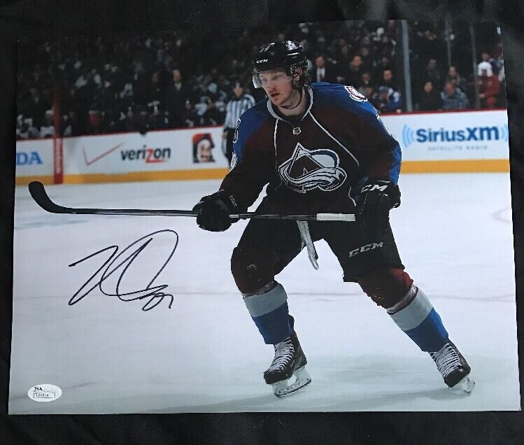 NATHAN MACKINNION AUTOGRAPHED 11X14 COLORADO AVALANCHE Photo Poster painting JSA/COA NHL AUTO