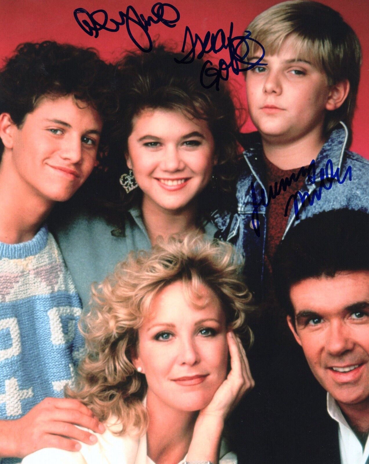 Alan Thicke & Tracey Gold, Jeremy Miller signed 8x10 Photo Poster painting w/COA Growing Pains