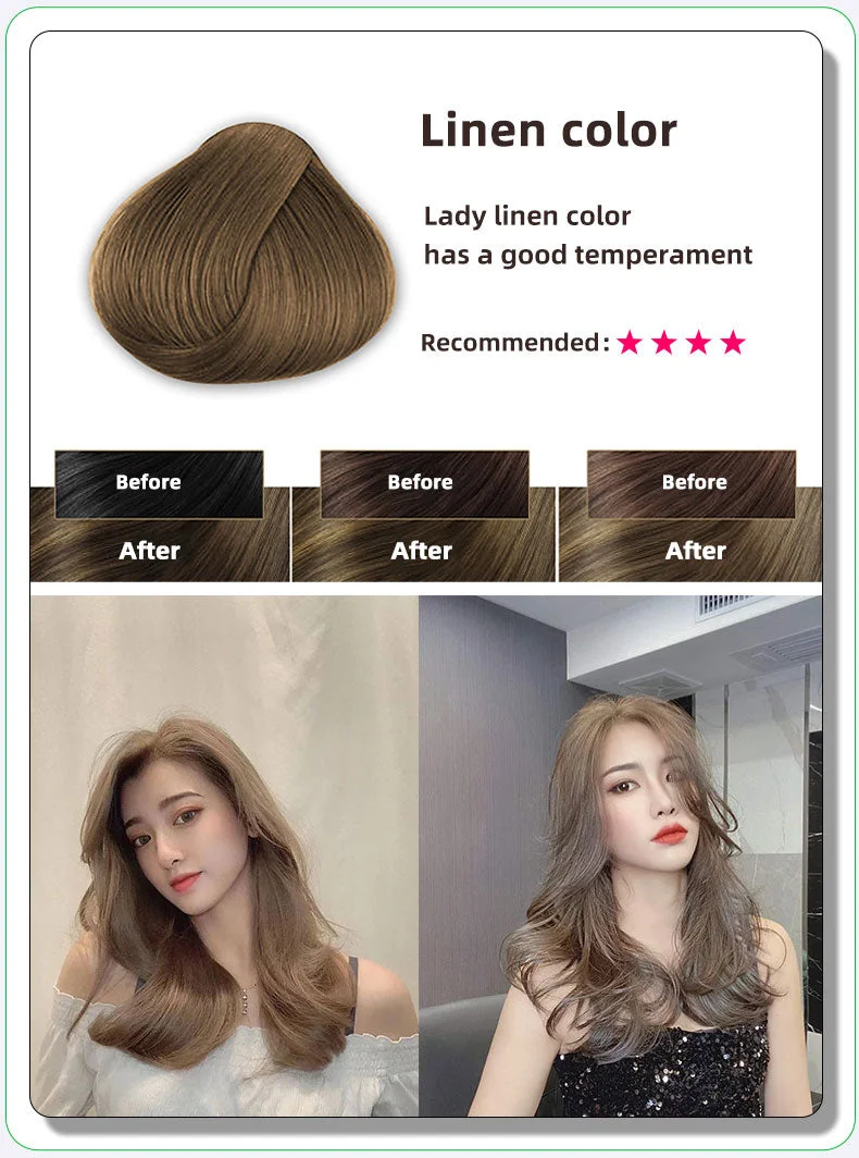 Plant healthy hair dye to transform hair color, dye your hair at home with 200ml/piece, and give away hair dyeing tools