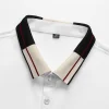 Men's High-end Mulberry Silk Embroidered Ribbed Lapel Casual Polo Shirt