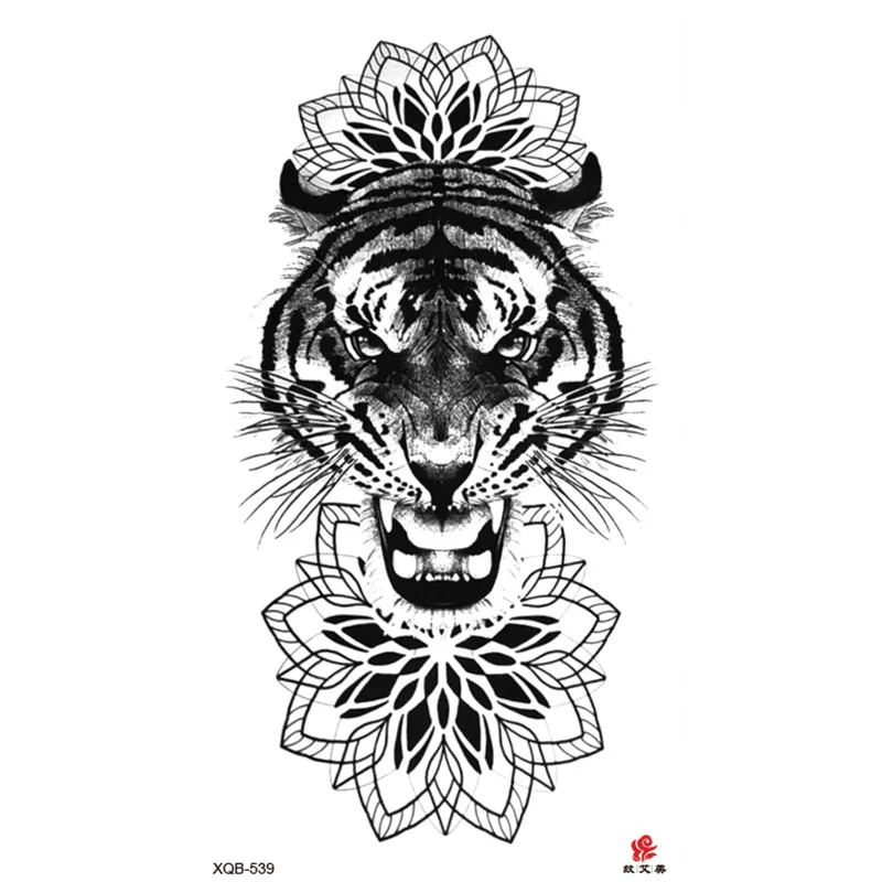 Sdrawing Full Arm Waterproof Tattoo Sticker Totem Animal Skeleton Small Arm Tattoo Sticker
