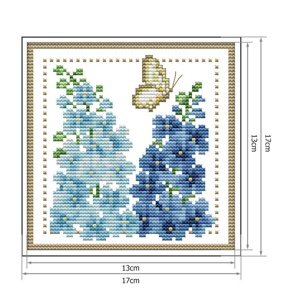 11ct Stamped Cross Stitch - Flower(17*17cm)