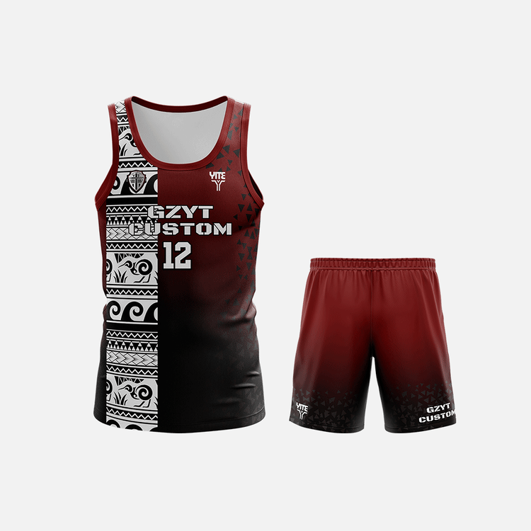 YITE | XSCQ24-005- Black And Red Touch football  Uniforms