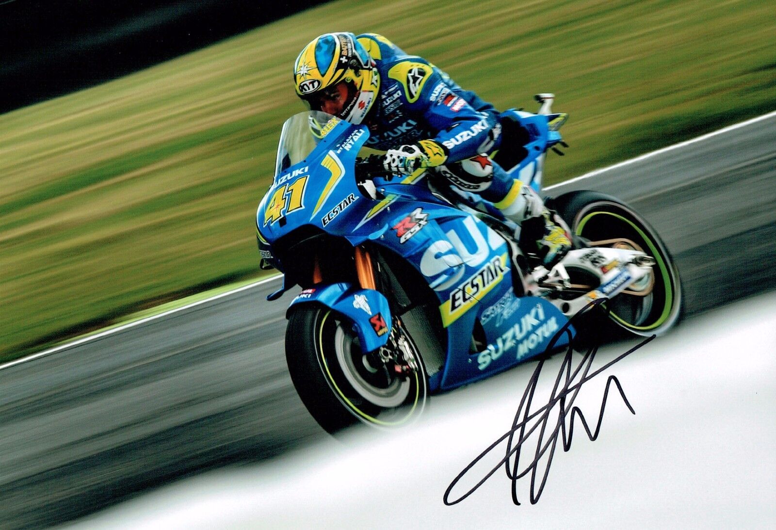 Aleix ESPARGARO SIGNED 12x8 Autograph 2016 Photo Poster painting Suzuki MOTOGP Rider AFTAL COA