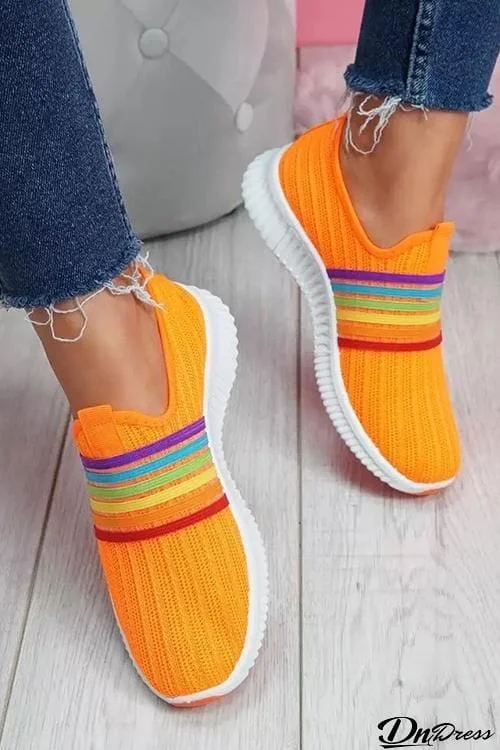 Rainbow Slip On Sneakers