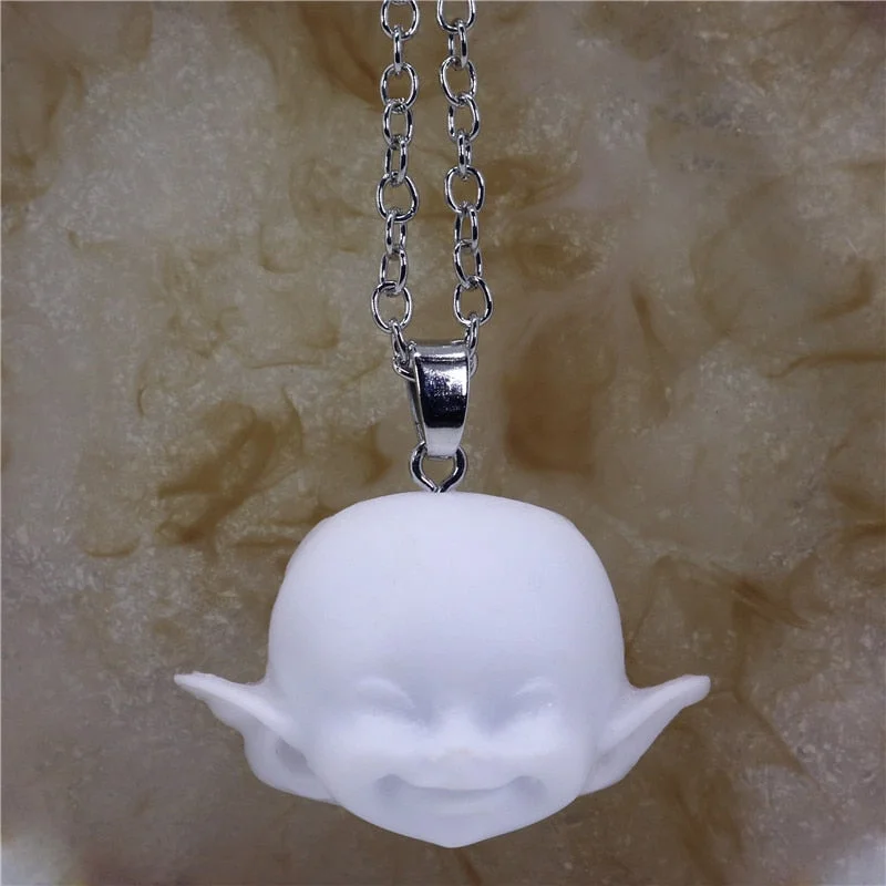Christmas Gift Funny Handmade Angel Face Resin Pendant Nekclace Baby Head Chain Necklace Fashion Jewelry Gifts For Women Girls