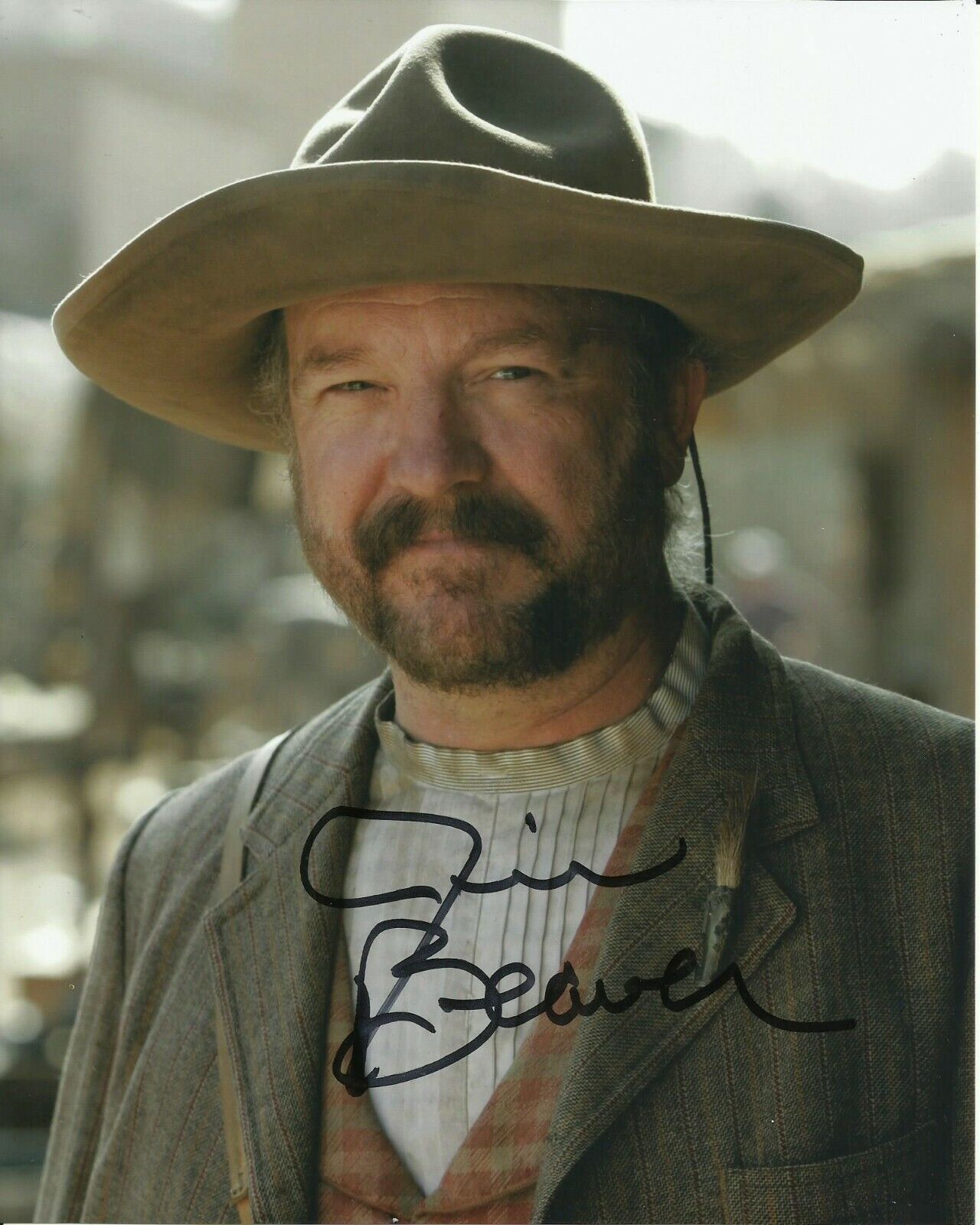 JIM BEAVER SIGNED DEADWOOD Photo Poster painting UACC REG 242