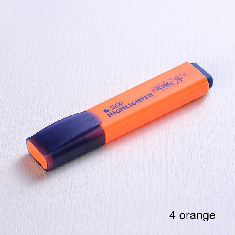 8 Colors Single Kawaii Highlighters Safe Non-toxic Highlighter Marker Color Pens for Student Stationery Office School Supplies