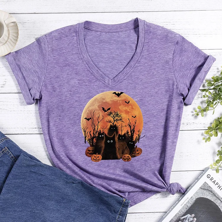 HalloweenT V-neck T Shirt-Annaletters