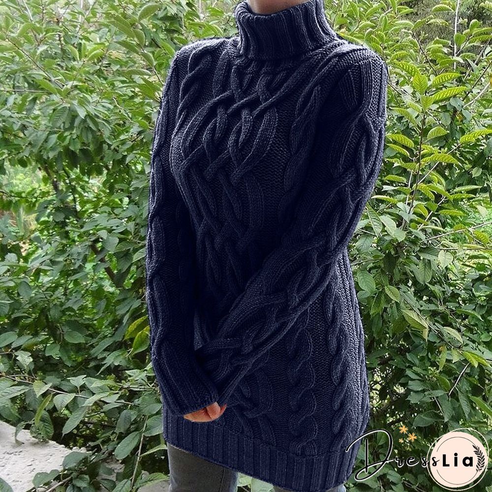 Turtleneck Warm Womens Sweater Clothing Length Sleeve Style Sleeve Length(cm) Decoration Thickness Closure Type Material Pattern
