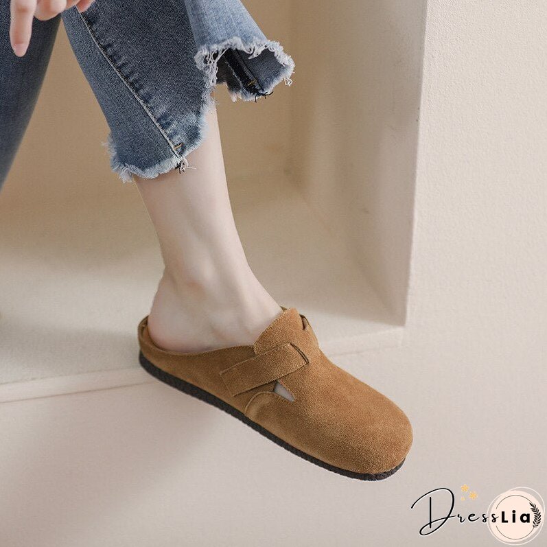 Joskka Women's Mules Casual Clogs Slippers New In Summer Outdoor Round Toe Flats Big Size Designer Dupes Shoes