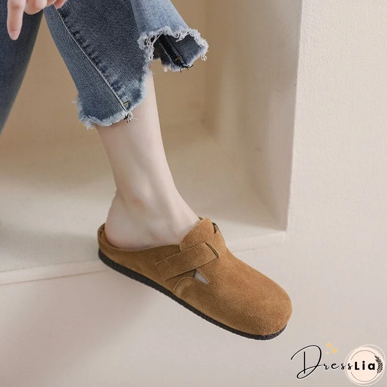 Joskka Women's Mules Casual Clogs Slippers New In Summer Outdoor Round Toe Flats Big Size Designer Dupes Shoes