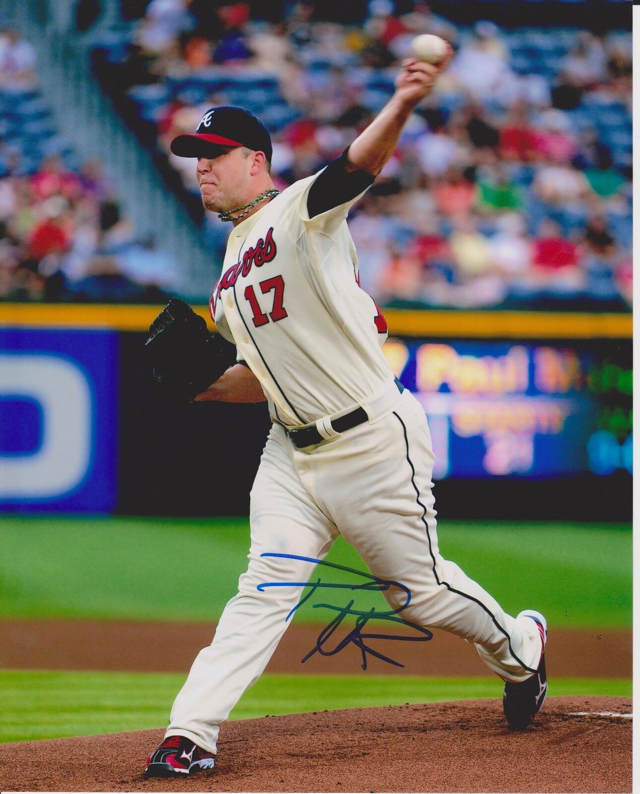 PAUL MAHOLM signed ATLANTA BRAVES 8X10 Photo Poster painting