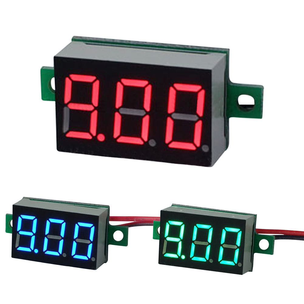 

0.36inch LED Display Digital Voltmeter TwoLine 4.5-30V Auto Shift Voltmeter, Red, 501 Original