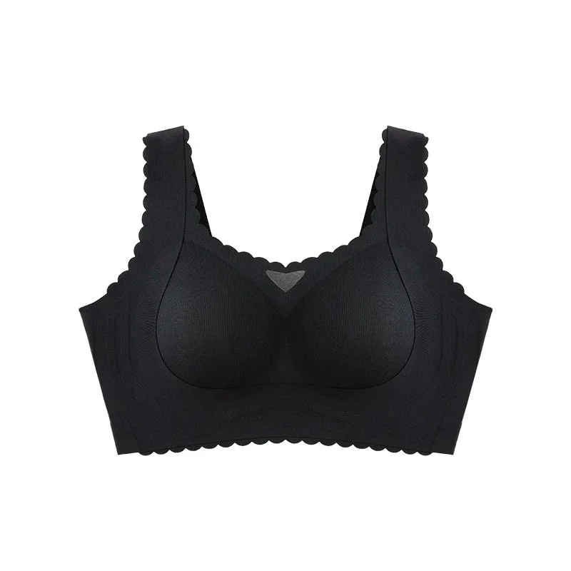 Comfortable non-steel ring bra for plus size women