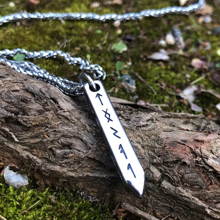 Coutureaura Three-dimensional Cone Type Rune Nordic Necklace