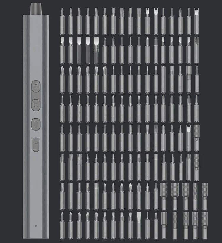 مجموعة مفكات براغي كهربائية عالية عزم الدوران 153 في 1