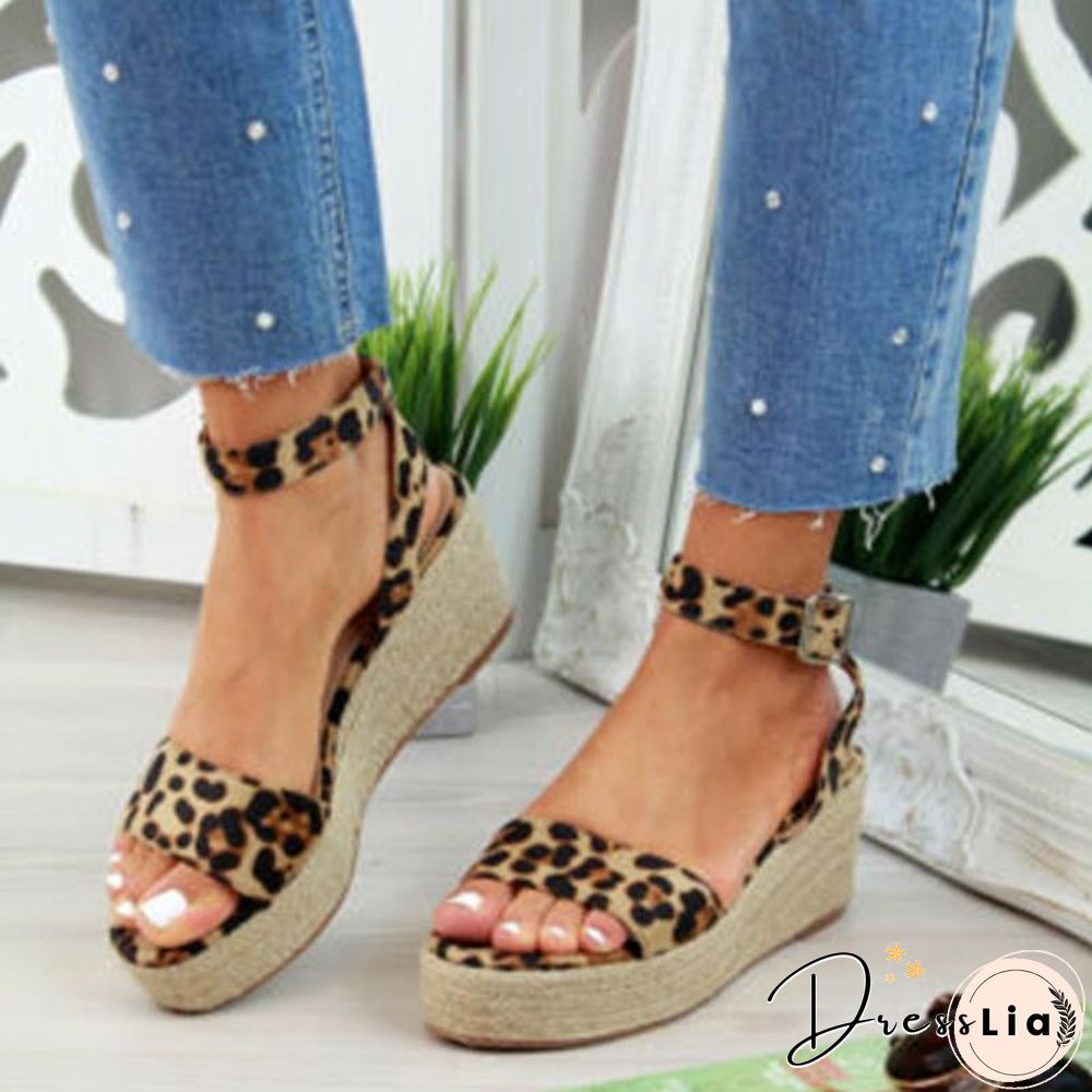 Women's Sommer Wedge Platform Sandals Beach Strap Sandal Casual Peep Toe Sandals
