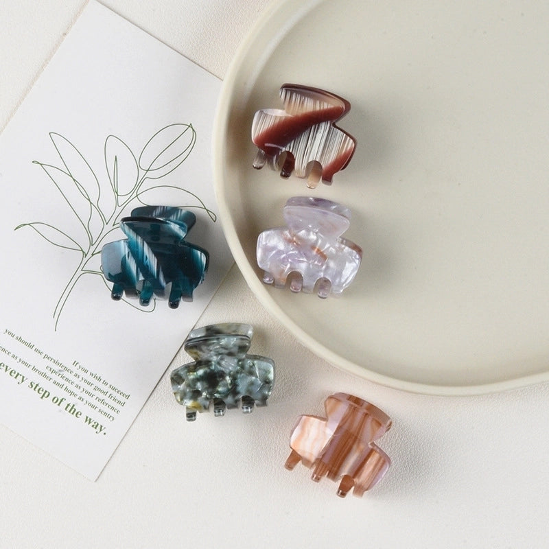 Women's Minimalist Marble Plastic Hair Claws