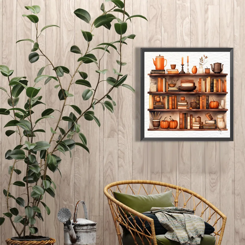 Full Round Diamond Painting 40*40cm - Lockers And Pumpkins