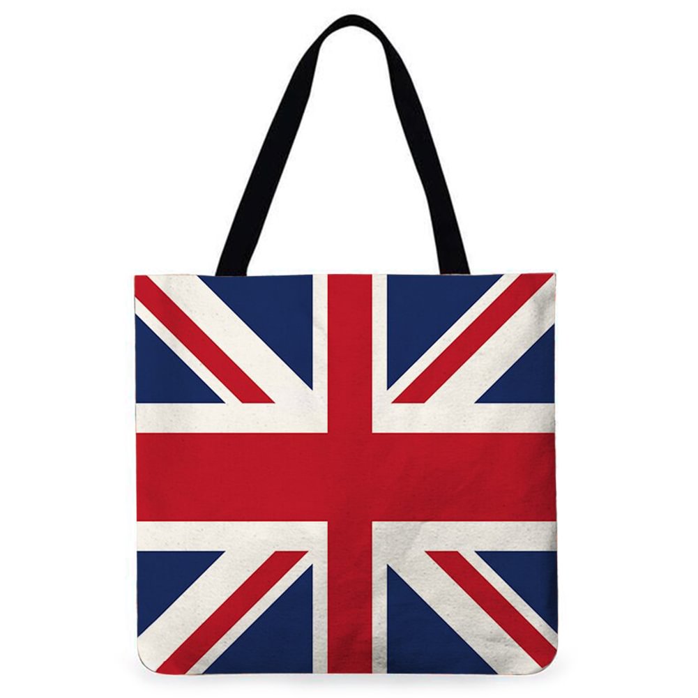 Linen Tote Bag-British flag