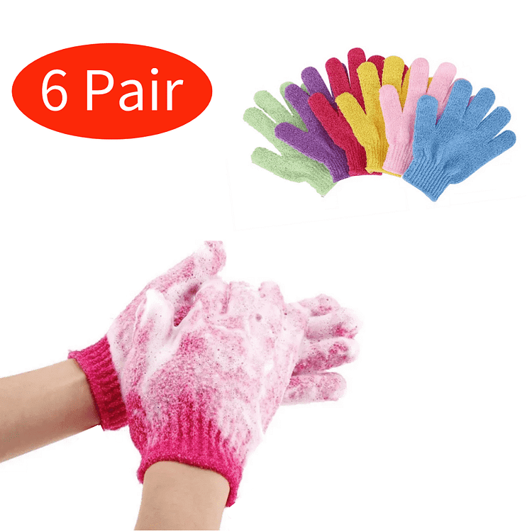 Exfoliating Shower Gloves - 6Pairs