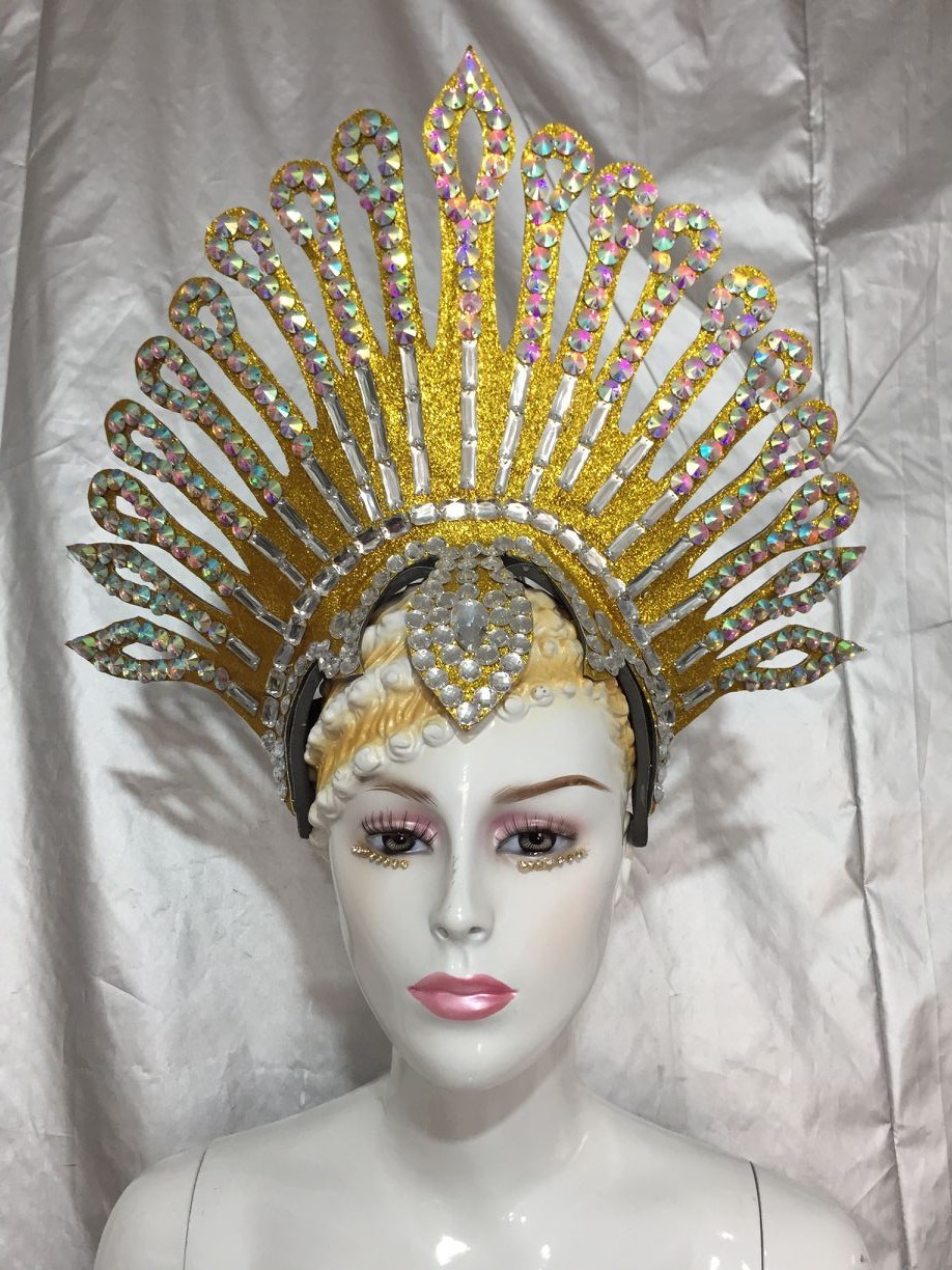 VCSHOES Brazil Rio Spanish Cuba Santiago Havana Venice Dionysia Carnival Float Mask Dress Masque Ball Costume Samba Plumage Plume Headd