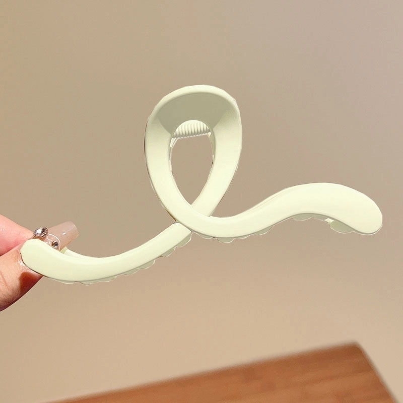 Design Geometric Lines Back Head Updo Hair Clip Large Shark Clip Female Frosted Temperament Hairpin Headdress