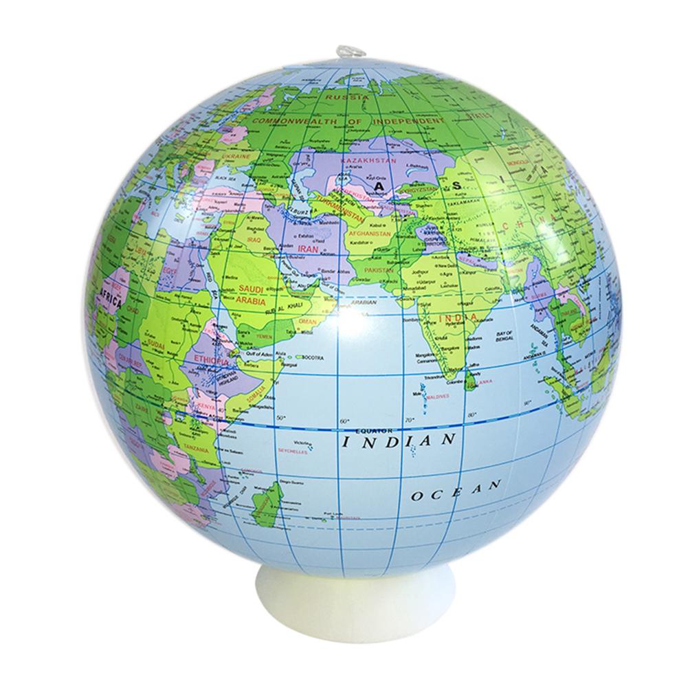 

30Cm English Version Pvc Inflatable Globe World Map Balloon Beach Ball Toy, 501 Original