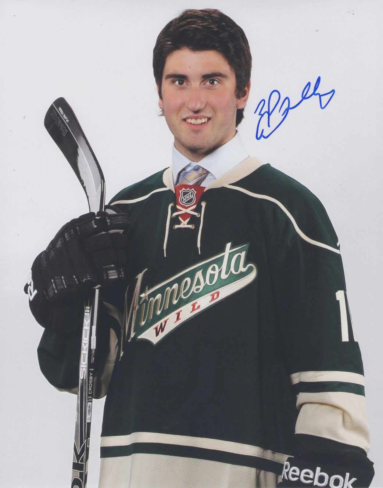 Zack Phillips MN *Minnesota Wild* Signed 8x10 Photo Poster painting Z3 COA GFA