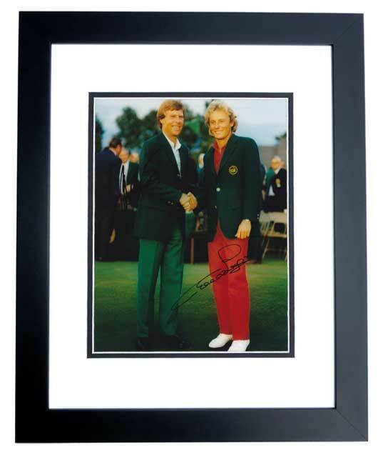 Ben Crenshaw and Bernhard Langer Signed - Autographed Golf 8x10 Photo Poster painting FRAMED