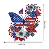 (US Local)Acrylic Independence Day Butterfly 5D DIY Diamond Painting Dots Pendant Decor