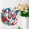 DIY Flag Butterfly Double Sided Acrylic Diamond Painting Hanging Pendant