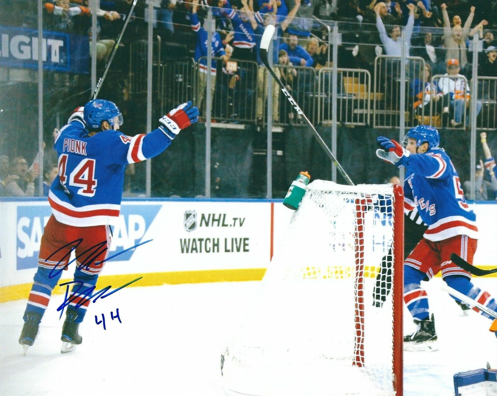 Autographed NEAL PIONK New York Rangers 8x10 Photo Poster painting - w/COA