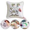 14CT Needle Insert Bag 2 Strands Printed Knitting Threads Pin Pouch with Tassel