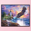Eagle and lighthouse-11CT Stamped Cross Stitch 60*45cm