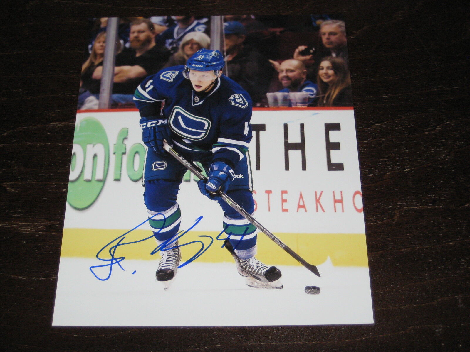 RONALDS KENINS autographed VANCOUVER CANUCKS 8X10 Photo Poster painting L@@K UTICA COMETS