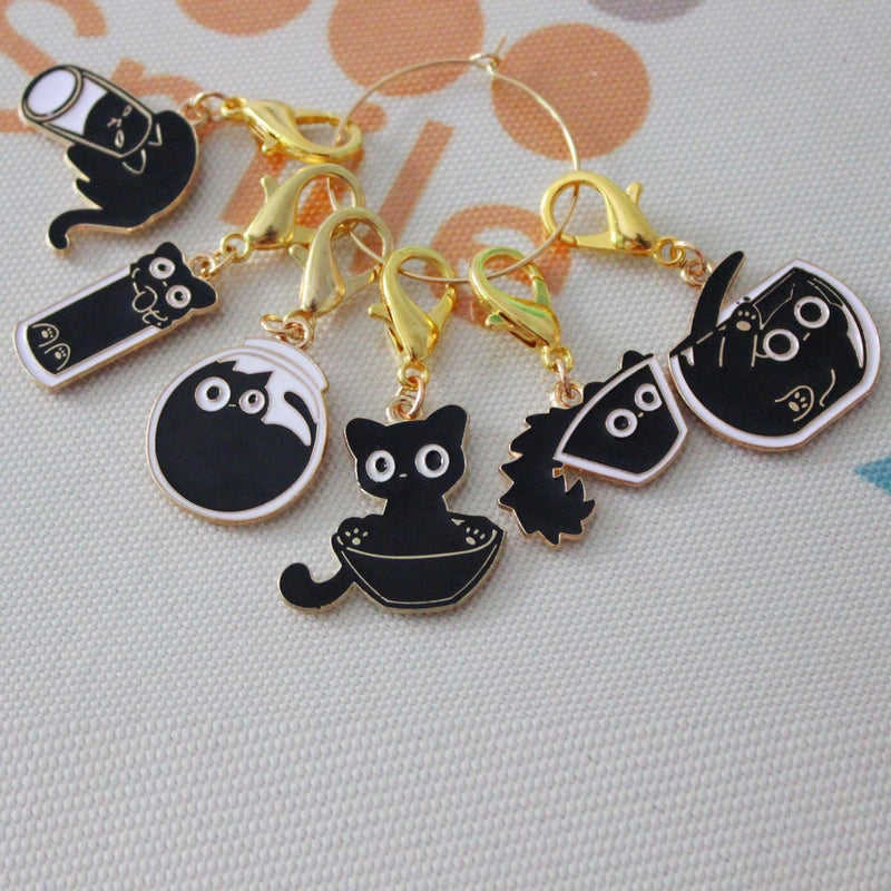 1 Set 35MM Alloy Cat Pendant Lobster Clasp Jewelry Accessories