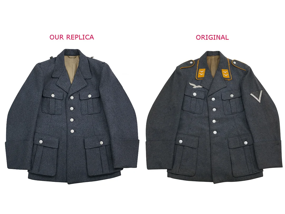   Luftwaffe German M1935 EM NCO Blue Grey Wool Tunic Tuchrock German-Uniform