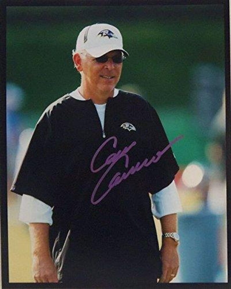 Cam Cameron Signed Autographed Glossy 8x10 Photo Poster painting - Baltimore Ravens