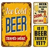 [US Local Warehouse]3PCS Beer Word - Vintage Metal Signs Set - 30*40cm