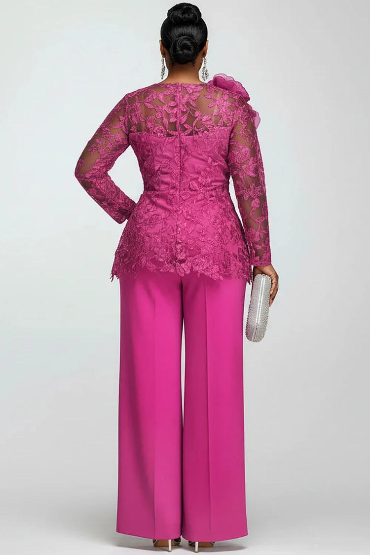 plus size pink dress pants Plus Size High Waisted Crepe Knit Palazzo Pants