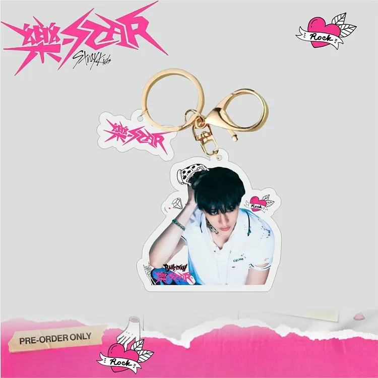Stray Kids Rock Star Trend Graphic Keychain
