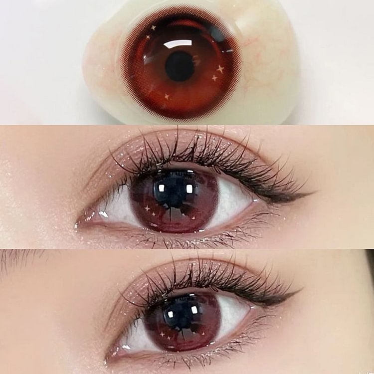 Eclipce Anime Wine Red Contact Lenses BE1134